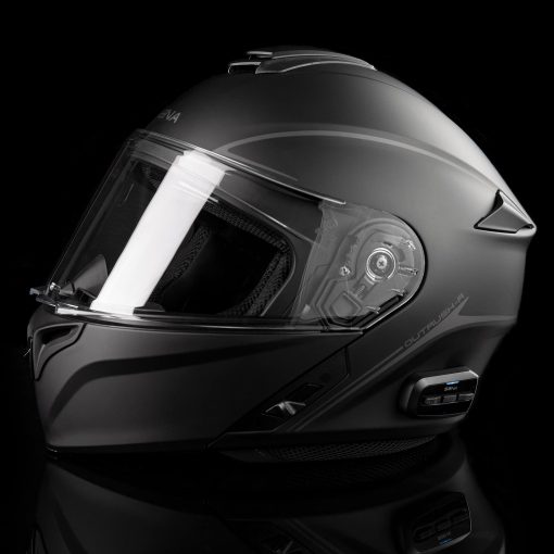 Casco de moto modular Bluetooth Sena Outrush R con sistema de intercomunicacion (Negro Mate, Extra Grande), Descatalogado - Imagen 3