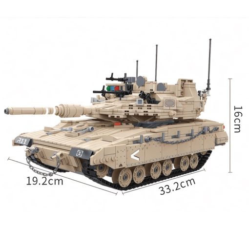 Set de Bloques de Construccion del Tanque de Batalla Principal Merkava MK 4M del General Jim's Israeli - 1,540 Piezas - Detallado Modelo Mediantano Compatible con Grandes Marcas - Imagen 6