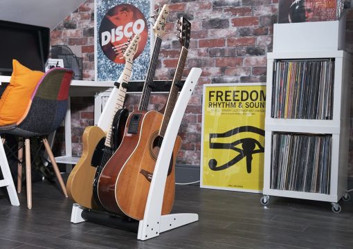 Ruach GR3 Curve 3 Way Soporte de Guitarra Personalizable para Guitarras y Fundas - Blanco - Imagen 7