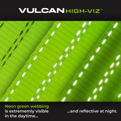 VULCAN Amarre para Rin de Auto con Trinquetes - 2 Pulgadas x 144 Pulgadas - Paquete de 4 - Alta Visibilidad - Carga de Trabajo Segura de 3,300 Libras - Imagen 7