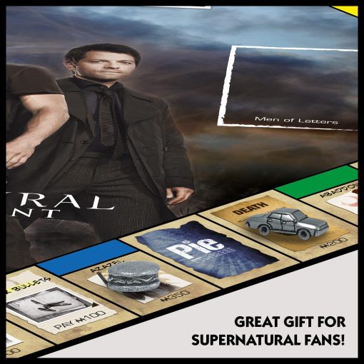 Juego de Mesa Monopoly Sobrenatural de Winning Moves, unete a los Hermanos Winchester Sam y Dean, Avanza al Vampiro y al Hombre Lobo y Comercia Tu Camino hacia el exito, para Mayores de 16 anos - Imagen 8