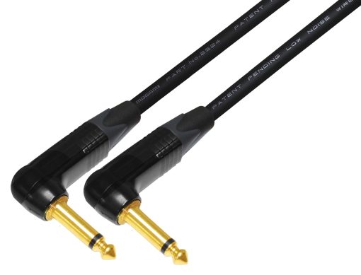 3 Unidades - Cable de Guitarra de 15 Pulgadas - Hecho a medida por WORLDS BEST CABLES con alambre Mogami 2524 y conectores Neutrik NP2RX-B ? Inch (6.35mm) Dorados en angulo Recto - Imagen 5