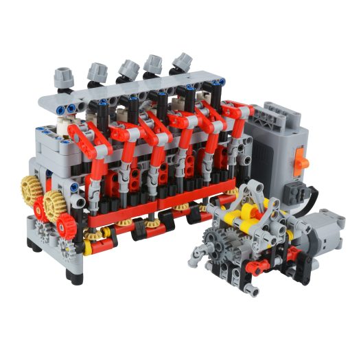 Kit de construccion de modelo de motor de 6 cilindros L6 Hobby DIY STEM para ninos y adultos con guia 500+ piezas, juguete de construccion, construye tu propio motor que funciona, motor en miniatura
