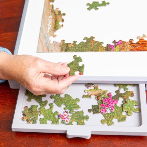 Bits and Pieces - Tablero de rompecabezas de 1500 piezas con cajones - Jumbo Pro Plateau - Organizador ligero de rompecabezas de mesa de lujo y sistema de almacenamiento de rompecabezas - Imagen 7