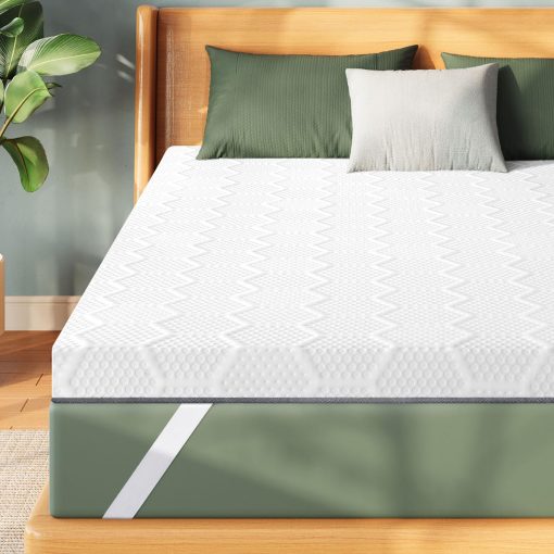 Topper de colchon VISCOFLEX de 4 pulgadas, tamano gemelo, topper de colchon de espuma viscoelastica con gel de alta densidad, mejor soporte de topper de colchon de doble capa para alivio del dolor de espalda y soporte corporal