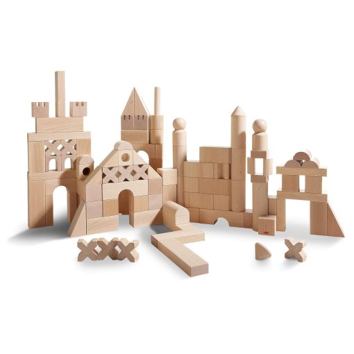 Juego de Bloques de Madera Extra Grande HABA de 102 Piezas: Juguetes Apilables de Juego Libre, Bloques para Ninos Pequenos y Juguetes de Madera Hechos en Alemania