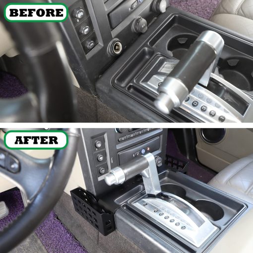 Caja organizadora de bandeja lateral para consola de cambios PIUGILH, para Hummer H2 2001-2007, accesorios de almacenamiento de bandeja multifuncional de aleacion de aluminio - Imagen 3