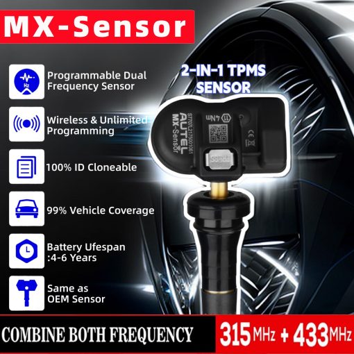 Sensor de presion de neumaticos Autel MaxiTPMS MX-Sensor 8pcs Dual Frequency 315/433MHz Programado por TS401 TS408 TS501 TS508 TS601 TS608 MK808TS MX808TS MS906TS ITS600 - Imagen 2