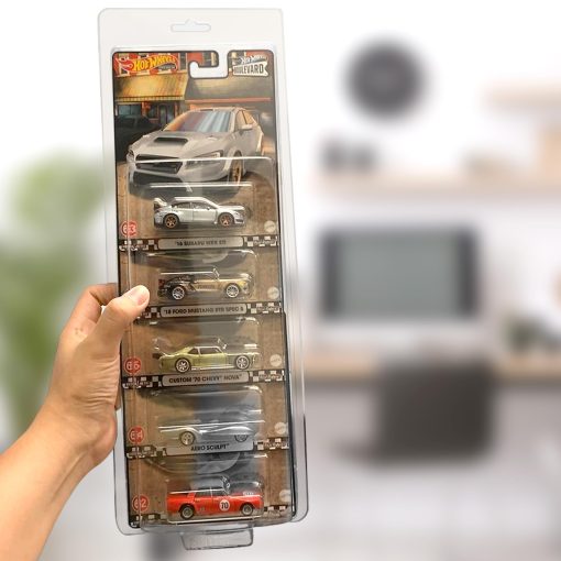 Blister de fundicion 5 autos compatibles para estuche protector Premium Hot Wheels Car Culture, Pop Culture, Retro Collection - 0.60mm - Paquete de 60 - Paquetes protector de hot Wheels - Imagen 2