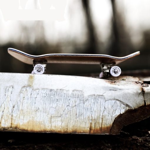 Tablero de Fingerboard hecho a mano SOLDIER BAR (Completo) (Tablero de 5 capas de Maple hecho a mano + Regalo Trucks ARK I de 34,5mm+ Regalo: Ruedas Global) (Tablero de Skate color marron oscuro) - Imagen 5