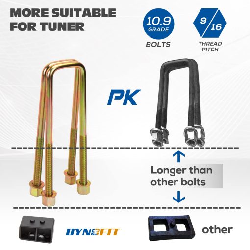Kit de Bloques de Elevacion Trasera de 2" para F150 2004-2020, Conjunto de Nivelacion de Suspension Solida con Bujes Extendidos para Pickup F-150 2WD/4WD de Dynofit - Imagen 4
