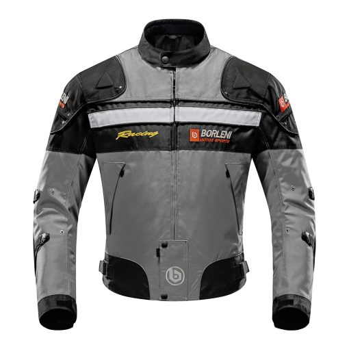 Chaqueta de Moto BORLENI Chaqueta de Montar en Moto Chaqueta a Prueba de Viento Ropa de Proteccion Completa CE Armor Todo Terreno