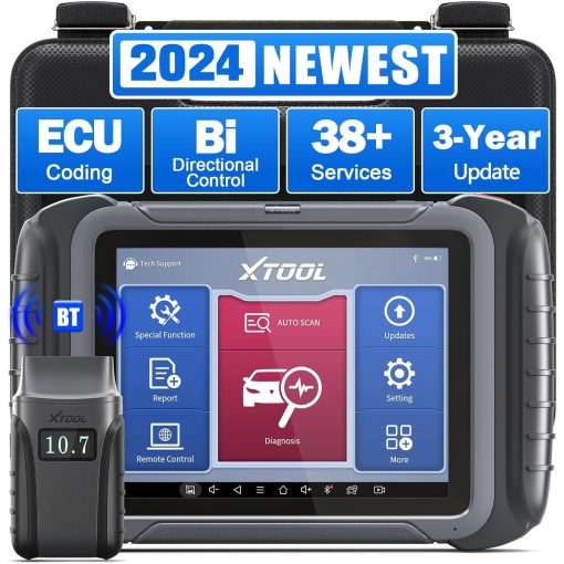 XTOOL D8BT 2023 Nueva Herramienta de Diagnostico Automotriz Actualizada, Actualizaciones de 3 anos ($600 de valor), Control Bidireccional, Codificacion de ECU, Diagnostico OE Completo y 38+ Resets, Programacion de Llaves, Reinicio del Cigüenal, CAN FD