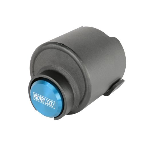 Candado para remolques Proven Industries Modelo 2516, Se adapta a enganches de 2 5/16 pulgadas, Asegura cadenas de seguridad, Fabricado en EE. UU. (Azul)