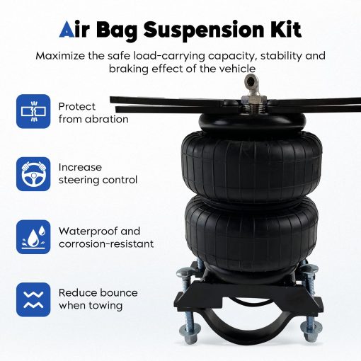 Kit de suspension de bolsa de aire para Dodge Ram 2500 3500 2003-2010 Dodge Ram 1500 2006-2008 Ram 2500 2011-2013 Ram 3500 2011-2012 Azul - Imagen 5