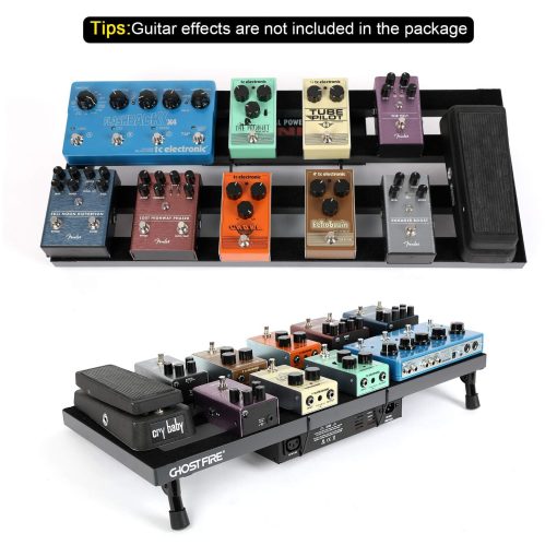 Tablero de Pedales de Guitarra Ghost Fire de Aleacion de Aluminio 2.2 lb Super Ligero Efecto Pedalboard 27.5''x11.8'' con Bolsa de Transporte SPL-07 - Imagen 4