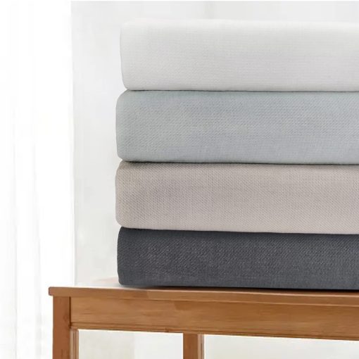 Manta de Cachemira y Algodon Style Quarters, 10% Cachemira 90% Algodon, Tamano Queen, Mantas Ligeras para Cama, Transpirables y Acogedoras, Manta Suave de Cachemira para Todas las Estaciones, Gris, 90x90 pulgadas - Imagen 6