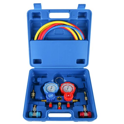 YaeTek Bomba de Vacio de Paletas Rotativas 4CFM 1/3HP HVAC Kit de Refrigeracion A/C con Manifold Gauge Set y Detector de Fugas R410a R134a R12 R22 R404 - Imagen 2