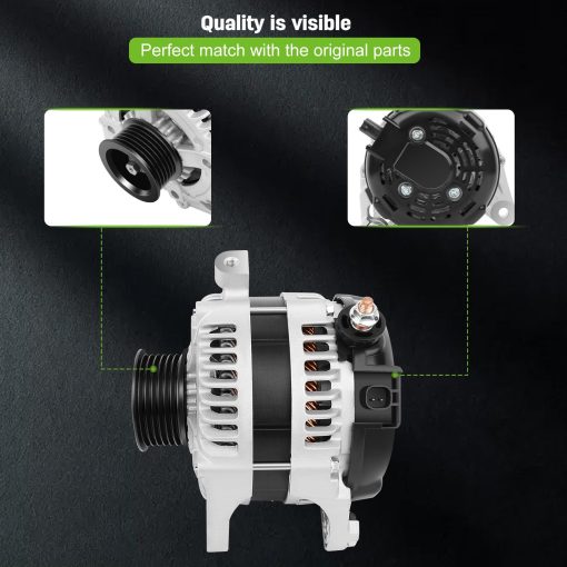 Alternador SCITOO 11295 compatible con Chrysler Town & Country 2008-2010, Dodge Grand Caravan 2008-2010, Jeep Wrangler 2009-2011 160A 04801304AA - Imagen 3