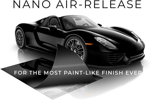 VViViD+ Ultra Gloss Pelicula de Vinilo Negro Brillante para Coche Rollo de Pelicula de Repuesto de Pintura Premium con Tecnologia de Liberacion de Aire Nano, Forro Protector Estirable, Autoadhesivo, Interior Exterior (14ft x 5ft, Negro) - Imagen 3
