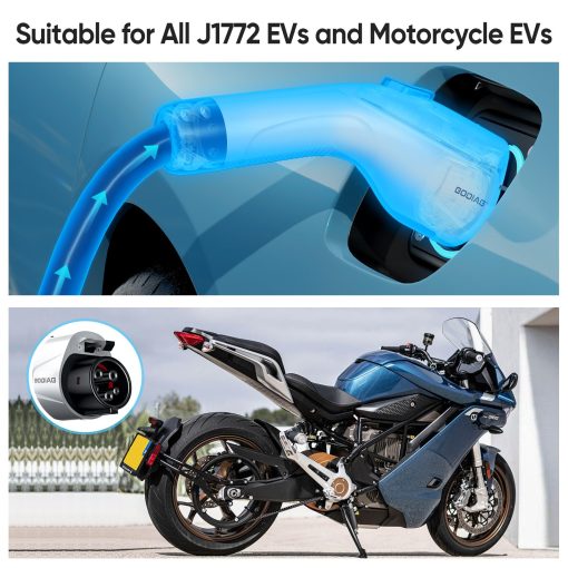 Cargador de Coche Electrico Nivel 2, 32Amp 240V con Enchufe NEMA 14-50 y Cable de 21 pies, Cargador Electrico Portatil Ajustable de 10/16/24/32A para Vehiculos Electricos J1772 y PHEV - Imagen 9