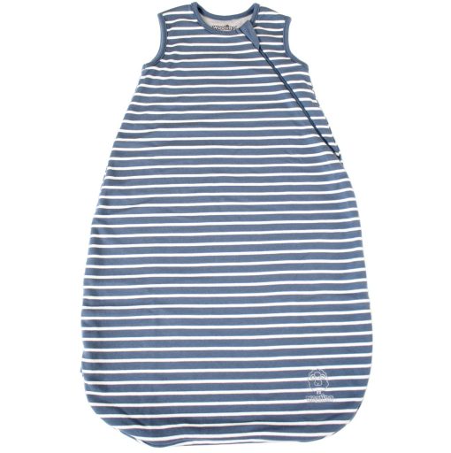 Saco de dormir para bebe Woolino de lana merina y algodon organico - Saco para dormir basico de 4 estaciones para bebe - Saco de dormir con cremallera bidireccional para bebe y nino pequeno - 18-36 meses - Azul marino - Imagen 2