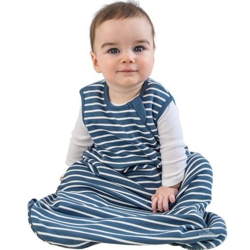 Saco de dormir para bebe Woolino de lana merina y algodon organico - Saco para dormir basico de 4 estaciones para bebe - Saco de dormir con cremallera bidireccional para bebe y nino pequeno - 18-36 meses - Azul marino