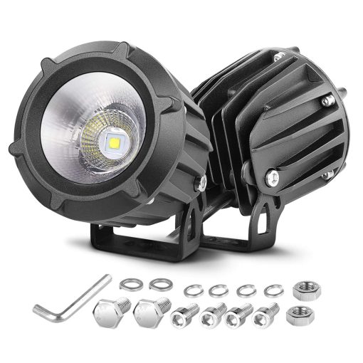 Luces LED de Conduccion, Nirider 2 Piezas 50W Redondas 3.5 Pulgadas Luces Antiniebla para Motocicleta Spot Flood Combo Luces de Trabajo LED Pods para Motocicleta Dirt Bike ATV UTV Camion Coche Impermeable