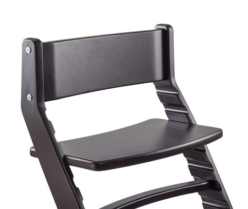 Silla Alta de Madera para Bebes y Ninos Pequenos - Altura Ajustable Facil de Limpiar Trona para Ninos - Silla de Comedor para Ninos de 3 Anos a 200 Lb, Crecer con el Nino - Negro - Imagen 5
