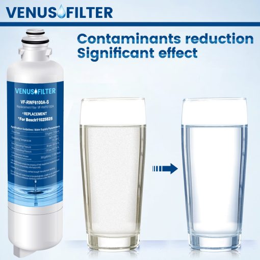 Reemplazo 12033030 para Filtro de Agua Bosch - Compatible con BORPLFTR50, 11025825, BORPLFTR55, WFC100MF, B36CT80SNS, B36CL80ENS (2 PCS) - Imagen 5