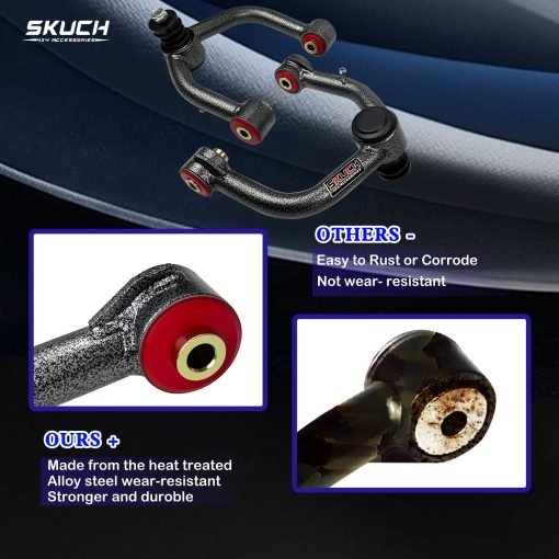 Brazos de control superiores delanteros con junta de rotula para Toyota Tundra 2000-2006, Toyota Sequoia 2001-2007 Brazos Tubulares - Imagen 4