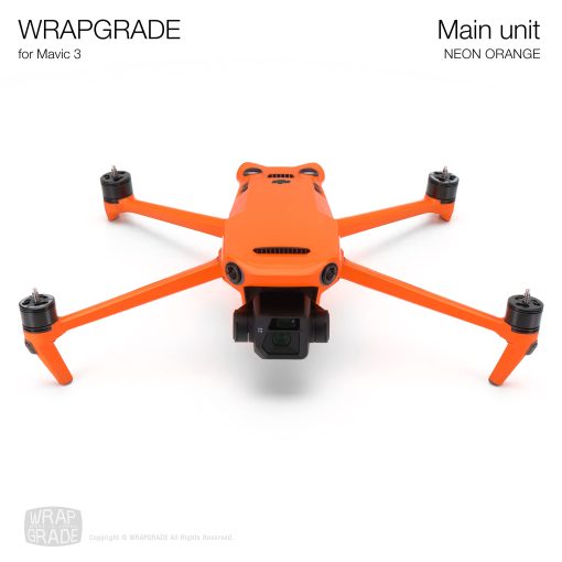 Calcomanias de piel completa WRAPGRADE para DJI Mavic 3 / Mavic 3 Classic (Naranja NEoN) - Imagen 2