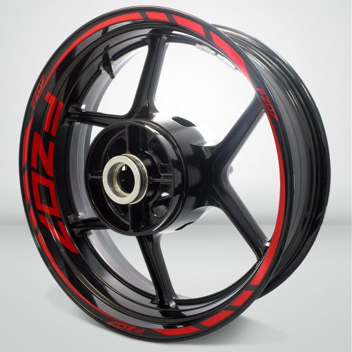 Calcomania Adhesiva de Rueda de Llanta de Motocicleta Roja Brillante Compatible Con Yamaha FZ07