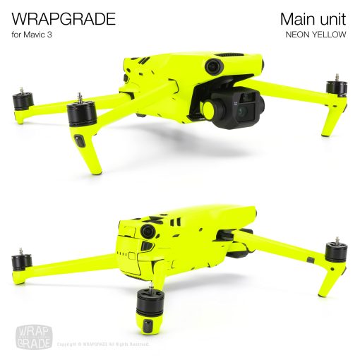 Calcomanias completas para DJI Mavic 3 / Mavic 3 Classic (AMARILLO NEoN) WRAPGRADE - Imagen 4