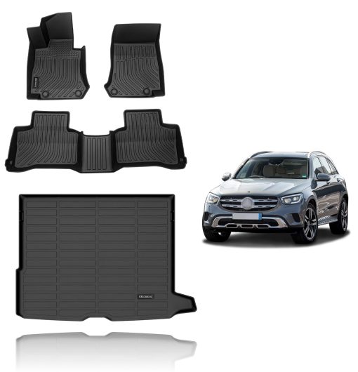 Tapetes y Forro de Maletero Todos los Tiempos Personalizados para Benz GLC 2022-2016 GLC 250 GLC 300 GLC 350e (No para Coupe) Tapetes para Automoviles Forro de Maletero Alfombrillas para Piso Tapetes de Maletero GLC