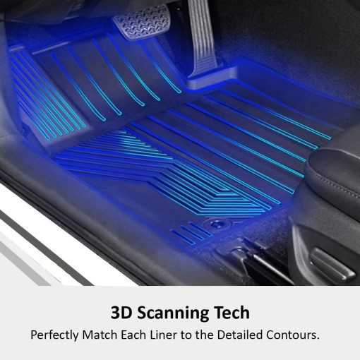 Tapetes LASFIT para Toyota RAV4 2019-2024 (Incluye Hibrido) Tapetes de TPE para Todo Clima Tapete Personalizado para Toyota RAV 4 1ra y 2da Fila, Negro - Imagen 9