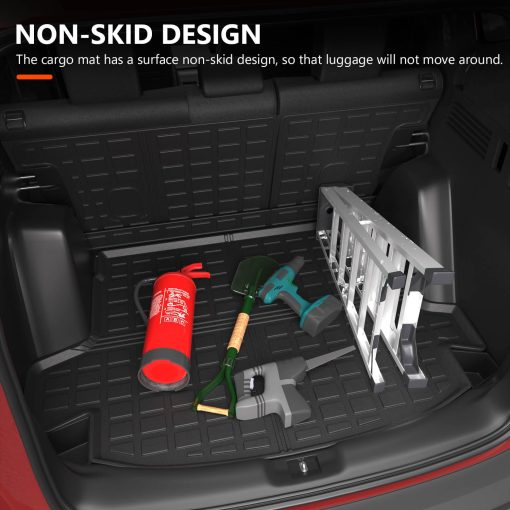 Tapete de maletero powoq Compatible con Honda CRV 2017-2022 Alfombra de maletero Alfombra de respaldo Reemplazo para Accesorios Honda CR-V 2017-2022 (Compatible con modelo hibrido 2017-2022, Alfombras para respaldo trasero + Tapete para maletero trasero + Alfombras para suelo) - Imagen 4