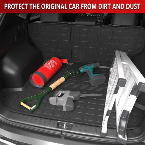 Xipoo Protector de maletero compatible con Hyundai Tucson 2022-2024 Protector de respaldo de maletero Mat TPE Protector de asiento trasero de repuesto para Accesorios Hyundai Tucson 2022 2023 2024 (Mat de maletero trasero + Mat de respaldo trasero) - Imagen 4