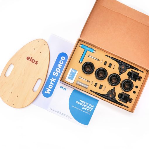 Kit de Skateboard DIY ELOS - El Mini Longboard Cruiser Skateboard en un Kit DIY Todo en uno. Fomenta el Interes en Ciencia, Ingenieria al Aire Libre. Regalos para Ninos/Ninas. Juguetes de Construccion para Ninos de 8-12 Anos.