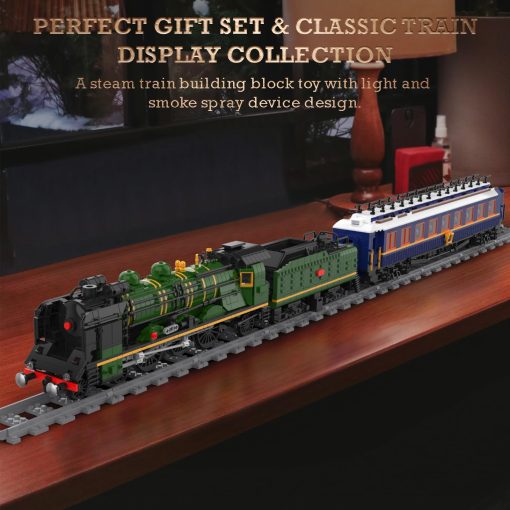 Set de tren JMBricklayer para adultos 51105, Juego de construccion de trenes de ciudad RC con vias de tren, Kit de modelo de locomotora a vapor con iluminacion para exhibicion o coleccion, Regalo para ninos de 14+ y fanaticos de la serie World Railways - Imagen 5