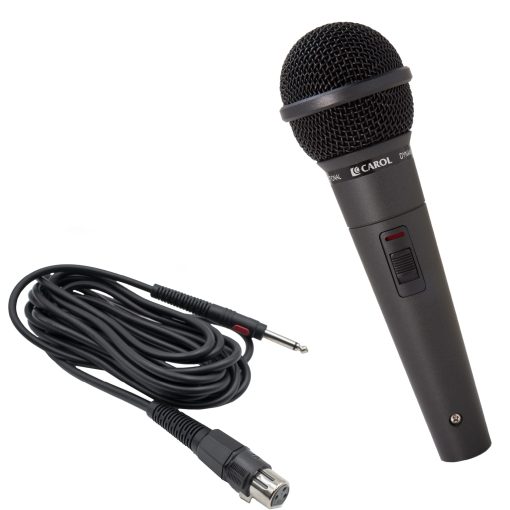 Microfono Dinamico Unidireccional CAROL GS-56 Vocal para Presentaciones & Estudio en Casa con Patron Cardioide, Efecto Amortiguador de Choque, Reduce el Ruido de Vibracion y Rango de Sonido Extremadamente Amplio