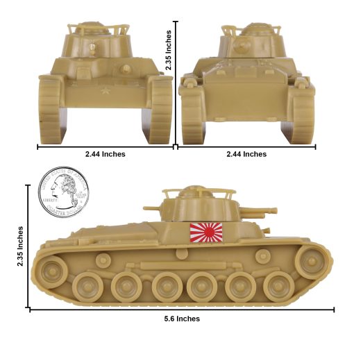 BMC CTS Batalla de Saipan de la Segunda Guerra Mundial - 45 piezas de Soldados de Plastico Tanque de Batalla del Pacifico Playset - Imagen 6