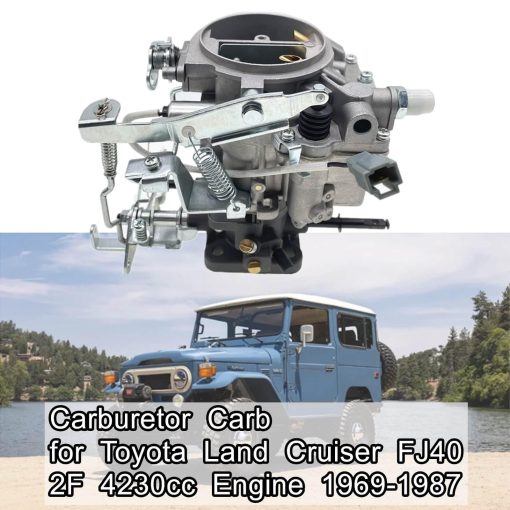 Carburador para Toyota Land Cruiser FJ40 2F 4230cc 1969-1987, Reemplazo OE No. 21100-61012/21100-61050/201055772420 - Estrangulador Manual, Incluye Kit de Herramientas Limpiadoras y Filtro de Combustible - Imagen 2
