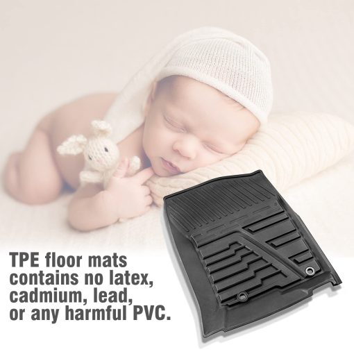 Tapetes para Auto Compatibles con 2013-2021 4Runner & 2014-2021 GX460, Ajuste Personalizado Negro TPE Proteccion Integral para Asientos Delanteros y Traseros - Imagen 6