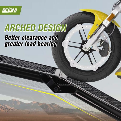 Rampa de Carga de Acero BEJONI 80", Capacidad de 800 lbs, Rampa Portatil para Motocicletas, Rampa Plegable para ATV para Pick up Truck, Negro, Paquete de 1 - Imagen 4