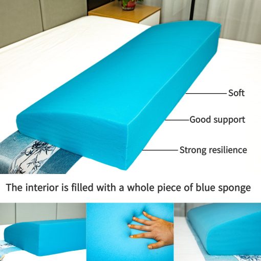 Almohada de Cuna para Cabecero MOSTUZ Queen Almohada de Lectura de Espuma Viscoelastica Almohada Grande para Descansar en la Cama Gris Claro - Imagen 4