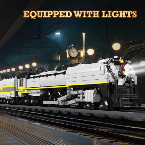 JMBricklayer Juego de Trenes Bloques de Construccion Kit, Tren de Vapor UP844 Control Remoto con Luces 51112, Juego de Construccion de Trenes Modelo para Adultos, Regalos de Trenes de Navidad para Adolescentes 14+, 3357 Piezas - Imagen 2