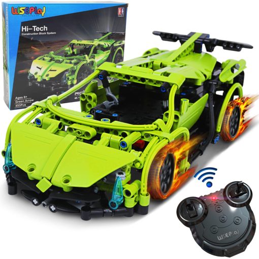 Kit de Construccion de Coche de Control Remoto WISEPLAY, 453PCS Juguete Stem para Ninos de 8 a 10 Anos, Gran Coche RC para Ninos y Ninas de 10 Anos, Excelente Idea de Regalo