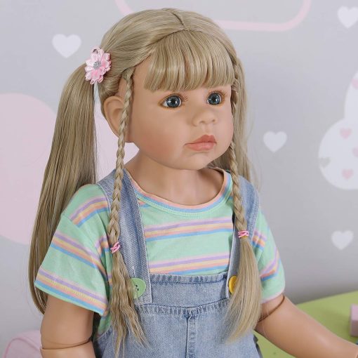 Muneca Realista de Muneca Renacida de Nina con Cabello Largo Rubio de 39 Pulgadas de Altura de Cuerpo Completo de Vinilo con Articulaciones de Bolas - Imagen 2