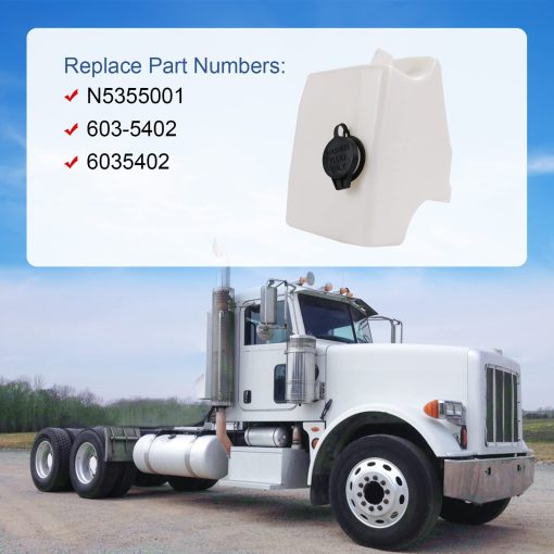 CARMOCAR Deposito de liquido para lavaparabrisas con bomba 603-5402 N5355001 Repuesto para Kenworth T680 Peterbilt 320 330 335 340 357 362 365 367 378 382 384 385 386 387 388 389 - Imagen 4